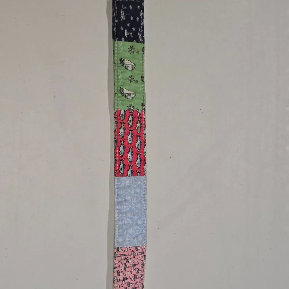 Vineyard Vines Fabric Patchwork D-Ring 100% Cotton Medium Belt